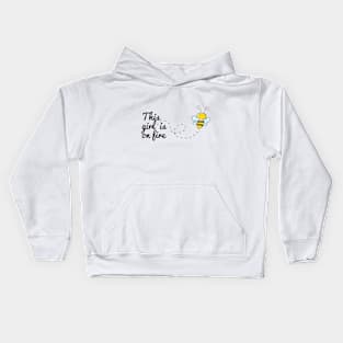 This girl is on fire Kids Hoodie